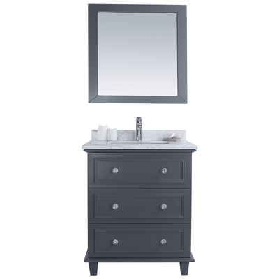 Bathroom Vanities Laviva Luna Solid Oak Wood/Plywood/Marble Grey 313DVN-30G-WC 680063903366 Vanity + Countertop Under 30 Traditional Gray 25 