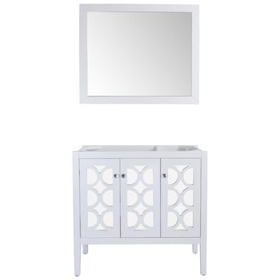 Bathroom Vanities Laviva Mediterraneo Solid Wood/Plywood/Mirror White 313MKSH-36W 683318985674 Vanities 30-40 Traditional white Cabinets Only 25 