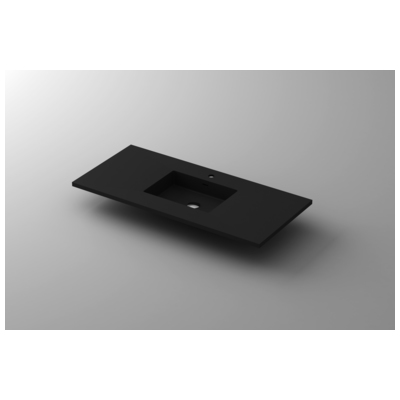 Laviva Vanity tops, black, ebony, , Countertop, Modern, Solid surface, Absolute Black,BlackMatte Black, Modern, Solid Surface, Solid Surface, Countertop, 685757781169, 313SQ1HSS-48-MB
