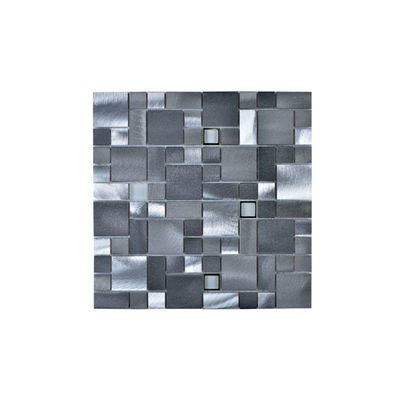 Legion Furniture Mosaic Tile and Decorative Tiles, GrayGreySilver, Mosaic, Complete Vanity Sets, Gray, Silver, Aluminum, MS-ALUMINUM18