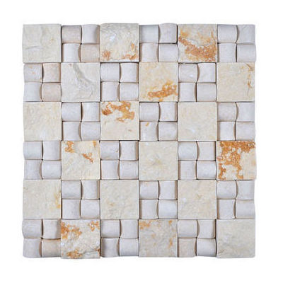 Mosaic Tile and Decorative Til Legion Furniture Stone Beige Off White Beige Off White MS-STONE07 BeigeCreambeigeivorysandnudeWh Mosaic Complete Vanity Sets 