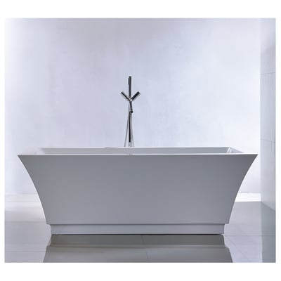 Free Standing Bath Tubs Legion Furniture Acrylic White White WE6817 Whitesnow Acrylic Faucet Complete Vanity Sets 