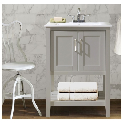 Bathroom Vanities Legion Furniture Solid poplar MDF/Veneer Gray Gray WLF6020-G Under 30 Gray 25 