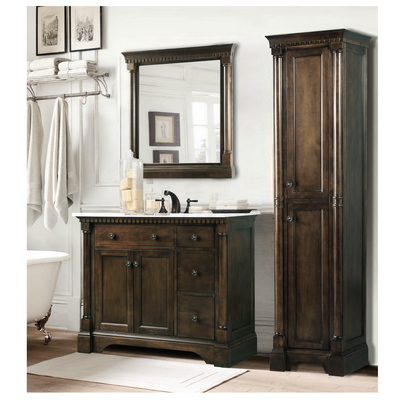 Legion Furniture Bathroom Vanities, 30-40, ANTIQUE COFFEE, Solid poplar, MDF/Veneer, Glass, WLF6036-36