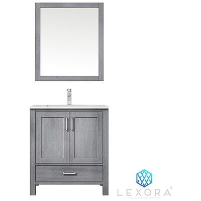 Lexora Bathroom Vanities, Single Sink Vanities, Under 30, Gray, White Carrara Marble, Bathroom Vanities, 689770985450, LJ342230SDDSM28