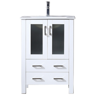 Bathroom Vanities Lexora Volez White LV341824SAES000 689770983418 Bathroom Vanities Single Sink Vanities Under 30 White With Top and Sink 25 