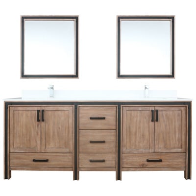 Lexora Bathroom Vanities, Double Sink Vanities, 70-90, Light Brown, White Cultured Marble, Bathroom Vanities, 810014576022, LZV352280SNJSM30