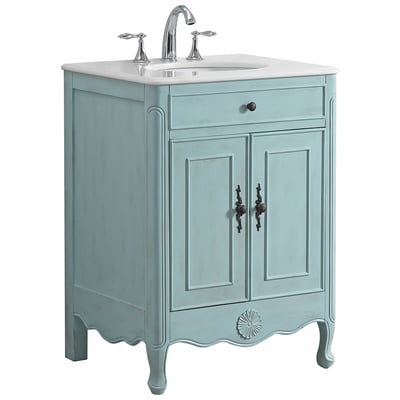 Modetti Bathroom Vanities, Single Sink Vanities, 30-40, Blue, Traditional, 852913008310, MOD081LB-26