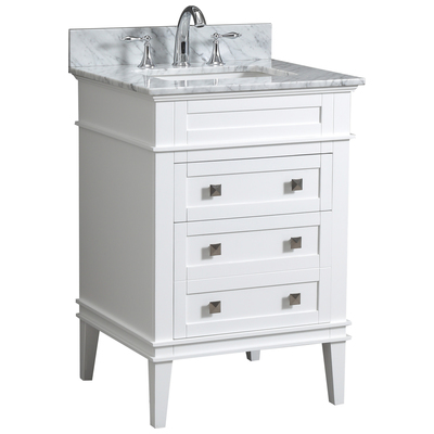 Bathroom Vanities Modetti Rivoli Pure White MOD10022WH-24 852913008556 Single Sink Vanities Under 30 Transitional White 25 