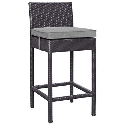 Bar Chairs and Stools Modway Furniture Convene Espresso Gray EEI-1006-EXP-GRY 889654123354 Bar and Dining Gray Grey Bar 