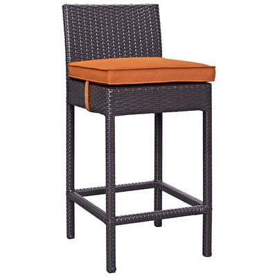 Bar Chairs and Stools Modway Furniture Convene Espresso Orange EEI-1006-EXP-ORA 889654024347 Bar and Dining Orange Bar 