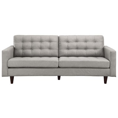 Modway Furniture Sofas and Loveseat, GrayGrey, Loveseat,Love seatSofa, Sofa Set,setTufted,tufting, Complete Vanity Sets, Sofas and Armchairs, 848387053710, EEI-1011-LGR