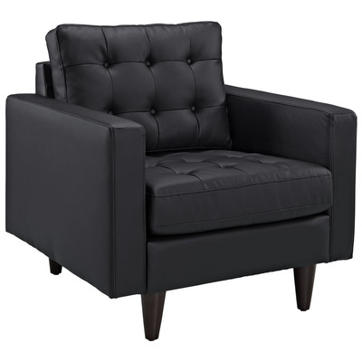 Chairs Modway Furniture Empress Black EEI-1012-BLK 848387010553 Sofas and Armchairs Black ebony Complete Vanity Sets 