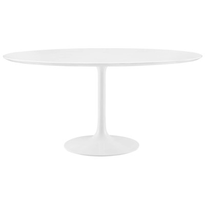 Dining Room Tables Modway Furniture Lippa White EEI-1120-WHI 848387013424 Bar and Dining Tables Whitesnow Pedestal White Wood MDF Plywood Oak Complete Vanity Sets 