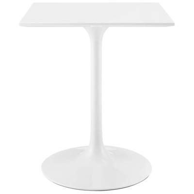 Dining Room Tables Modway Furniture Lippa White EEI-1122-WHI 848387013455 Tables Whitesnow Square Metal Aluminum BRONZE Iron Gun Complete Vanity Sets 