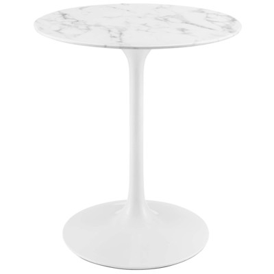 Dining Room Tables Modway Furniture Lippa White EEI-1128-WHI 848387013608 Bar and Dining Tables Whitesnow Square Metal Aluminum BRONZE Iron Gun Complete Vanity Sets 