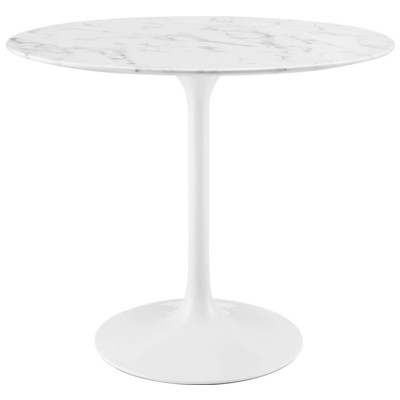 Dining Room Tables Modway Furniture Lippa White EEI-1129-WHI 848387013639 Bar and Dining Tables Whitesnow Square Metal Aluminum BRONZE Iron Gun Complete Vanity Sets 