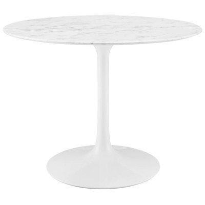 Modway Furniture Dining Room Tables, Whitesnow, Square, Metal,Aluminum,BRONZE,Iron,Gunmetal,Steel,TITANIUMWhite, Complete Vanity Sets, Bar and Dining Tables, 848387013677, EEI-1130-WHI,Standard (28-33 in)