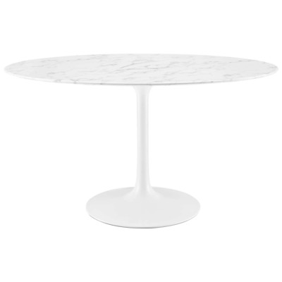 Modway Furniture Dining Room Tables, Whitesnow, Oval,Square, Metal,Aluminum,BRONZE,Iron,Gunmetal,Steel,TITANIUMWhite, Complete Vanity Sets, Bar and Dining Tables, 848387013745, EEI-1134-WHI,Standard (28-33 in)
