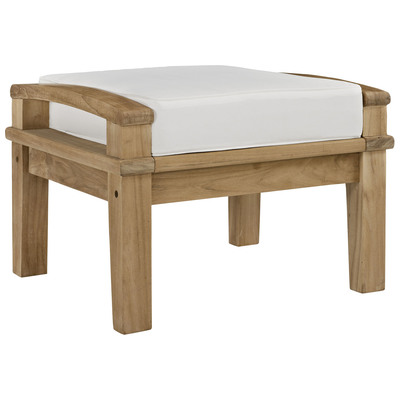Ottomans and Benches Modway Furniture Marina Natural White EEI-1152-NAT-WHI-SET 848387038946 Daybeds and Lounges White snow Complete Vanity Sets 