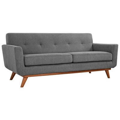 Sofas and Loveseat Modway Furniture Engage Expectation Gray EEI-1179-GRY 848387039073 Sofas and Armchairs GrayGreyWhitesnow Loveseat Love seatSofa Sofa Set setTufted tufting Complete Vanity Sets 