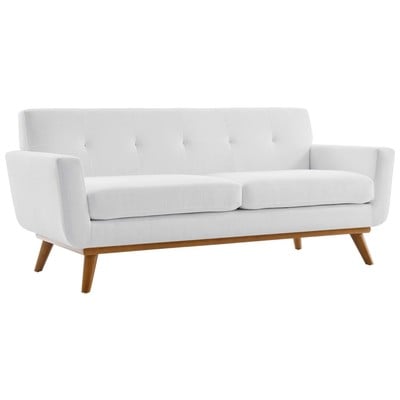 Sofas and Loveseat Modway Furniture Engage White EEI-1179-WHI 889654947790 Sofas and Armchairs Loveseat Love seatSofa Sofa Set setTufted tufting 