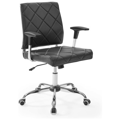 Office Chairs Modway Furniture Lattice Black EEI-1247-BLK 848387019082 Office Chairs Blackebony Chrome Metal Steel Stainless S Black Metal Aluminum Chrome St Complete Vanity Sets 
