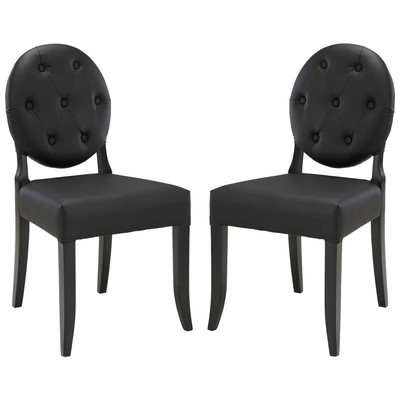 Modway Furniture Dining Room Chairs, Black,ebony, Side Chair, Black,DarkVinyl, Dining Chairs, 848387021832, EEI-1279-BLK