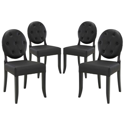 Modway Furniture Dining Room Chairs, Black,ebony, Side Chair, Black,DarkVinyl, Dining Chairs, 848387021849, EEI-1280-BLK