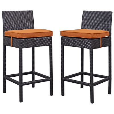Bar Chairs and Stools Modway Furniture Lift Espresso Orange EEI-1281-EXP-ORA 889654055631 Bar and Dining Orange Bar 