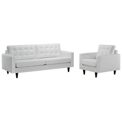 Modway Furniture Sofas and Loveseat, Whitesnow, Loveseat,Love seatSofa, Leather, Sofa Set,setTufted,tufting, Complete Vanity Sets, Sofas and Armchairs, 848387022914, EEI-1311-WHI