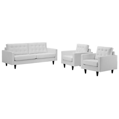 Modway Furniture Sofas and Loveseat, Whitesnow, Loveseat,Love seatSofa, Leather, Sofa Set,setTufted,tufting, Complete Vanity Sets, Sofas and Armchairs, 848387022938, EEI-1312-WHI