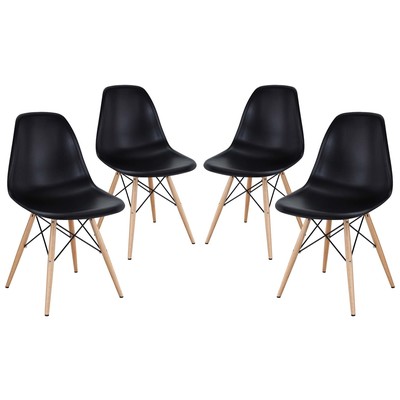Modway Furniture Dining Room Chairs, Black,ebony, Side Chair, HARDWOOD,Wood,MDF,Plywood,Beech Wood,Bent Plywood,Brazilian Hardwoods, Black,DarkWood,Plywood, Dining Chairs, 848387023881, EEI-1316-BLK