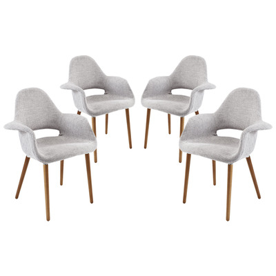 Dining Room Chairs Modway Furniture Aegis Light Gray EEI-1330-LGR 848387024208 Dining Chairs Gray Grey Armchair Arm Gray Smoke SMOKED Taupe 