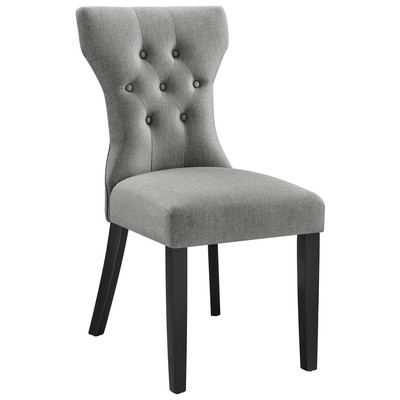 Dining Room Chairs Modway Furniture Silhouette Light Gray EEI-1380-LGR 889654955528 Dining Chairs Gray Grey Side Chair HARDWOOD Gray Smoke SMOKED Taupe 