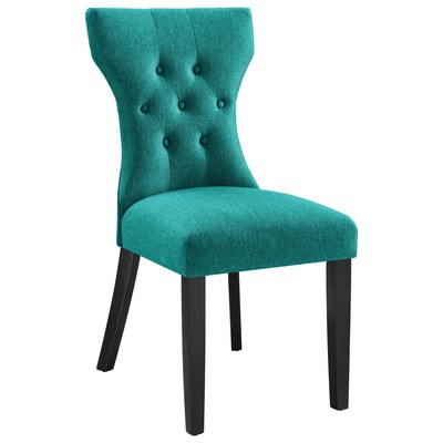 Dining Room Chairs Modway Furniture Silhouette Teal EEI-1380-TEA 889654955511 Dining Chairs Blue navy teal turquiose indig Side Chair HARDWOOD Blue Laguna Navy Rein Sea Teal 