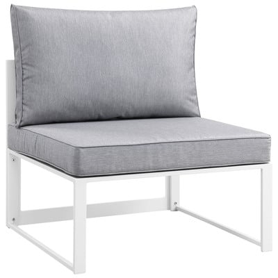 Outdoor Sofas and Sectionals Modway Furniture Fortuna White Gray EEI-1520-WHI-GRY 848387056568 Sofa Sectionals Gray GreyWhite snow Loveseat Sofa Gray Light GrayWhite Complete Vanity Sets 