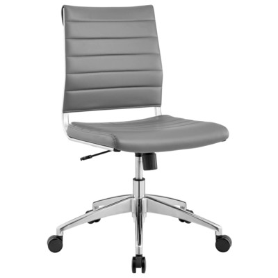 Office Chairs Modway Furniture Jive Gray EEI-1525-GRY 848387041571 Office Chairs GrayGrey Chrome Metal Steel Stainless S Gray Metal Aluminum Chrome Sta Complete Vanity Sets 