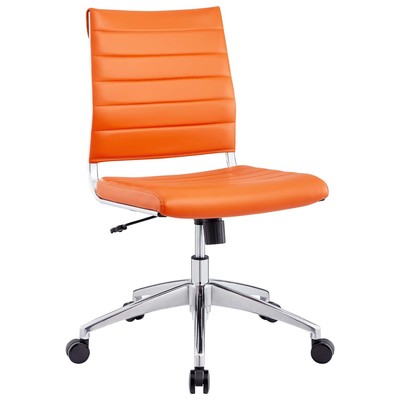 Office Chairs Modway Furniture Jive Orange EEI-1525-ORA 848387041588 Office Chairs Orange Chrome Metal Steel Stainless S Metal Aluminum Chrome Stainles Complete Vanity Sets 