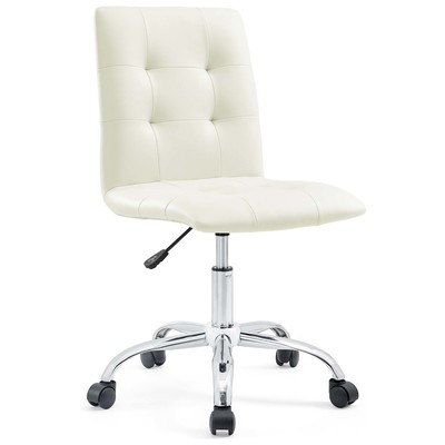 Office Chairs Modway Furniture Prim White EEI-1533-WHI 848387042103 Office Chairs Whitesnow Adjustable Chrome Metal Steel Stainless S Leather LeatheretteMetal Alumi Complete Vanity Sets 