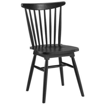 Dining Room Chairs Modway Furniture Amble Black EEI-1539-BLK 848387053109 Dining Chairs Black ebony Side Chair HARDWOOD Wood MDF Plywood Beec Black DarkPolyurethane Wood Pl 