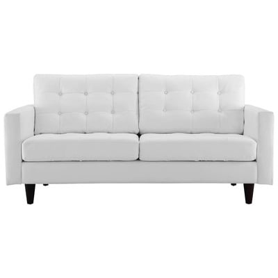 Modway Furniture Sofas and Loveseat, Whitesnow, Loveseat,Love seatSofa, Leather, Sofa Set,setTufted,tufting, Complete Vanity Sets, Sofas and Armchairs, 848387054434, EEI-1546-WHI