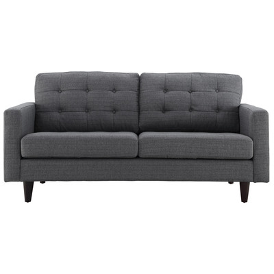 Modway Furniture Sofas and Loveseat, GrayGrey, Loveseat,Love seatSofa, Sofa Set,setTufted,tufting, Complete Vanity Sets, Sofas and Armchairs, 848387054458, EEI-1547-DOR