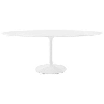 Dining Room Tables Modway Furniture Lippa White EEI-1657-WHI 848387059439 Bar and Dining Tables Whitesnow Square White Wood MDF Plywood Oak Complete Vanity Sets 