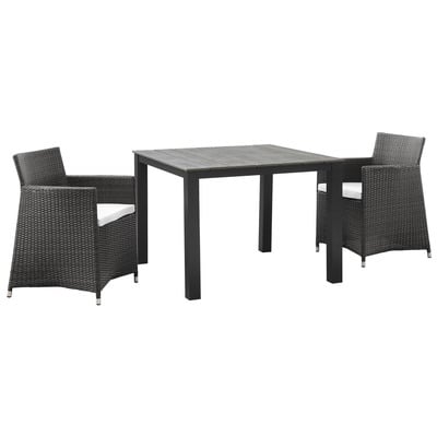 Outdoor Dining Sets Modway Furniture Junction Brown White EEI-1742-BRN-WHI-SET 889654004042 Bar and Dining Brown sableWhite snow Brown White Complete Vanity Sets 