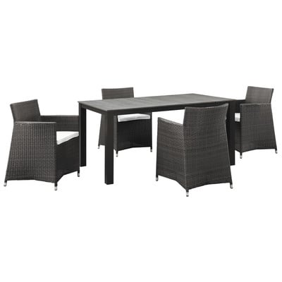 Outdoor Dining Sets Modway Furniture Junction Brown White EEI-1746-BRN-WHI-SET 889654017875 Bar and Dining Brown sableWhite snow Brown White Complete Vanity Sets 