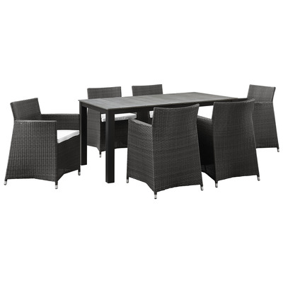 Outdoor Dining Sets Modway Furniture Junction Brown White EEI-1748-BRN-WHI-SET 889654004462 Bar and Dining Brown sableWhite snow Brown White Complete Vanity Sets 