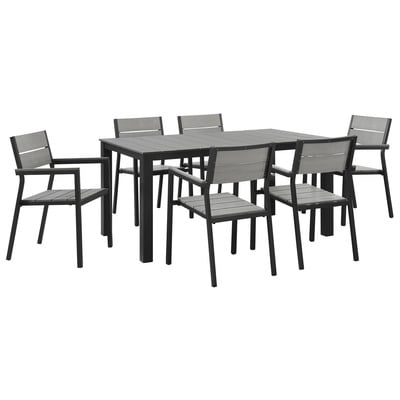 Outdoor Dining Sets Modway Furniture Maine Brown Gray EEI-1749-BRN-GRY-SET 889654004486 Bar and Dining Brown sableGray Grey Brown Gray Complete Vanity Sets 