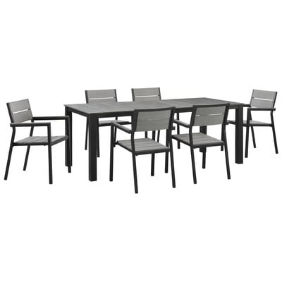 Outdoor Dining Sets Modway Furniture Maine Brown Gray EEI-1751-BRN-GRY-SET 889654004523 Bar and Dining Brown sableGray Grey Brown Gray Complete Vanity Sets 