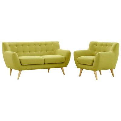 Sofas and Loveseat Modway Furniture Remark Wheat EEI-1783-WHE-SET 889654018070 Sofas and Armchairs Chaise LoungeLoveseat Love sea Polyester Contemporary Contemporary/Mode Sofa Set set Complete Vanity Sets 